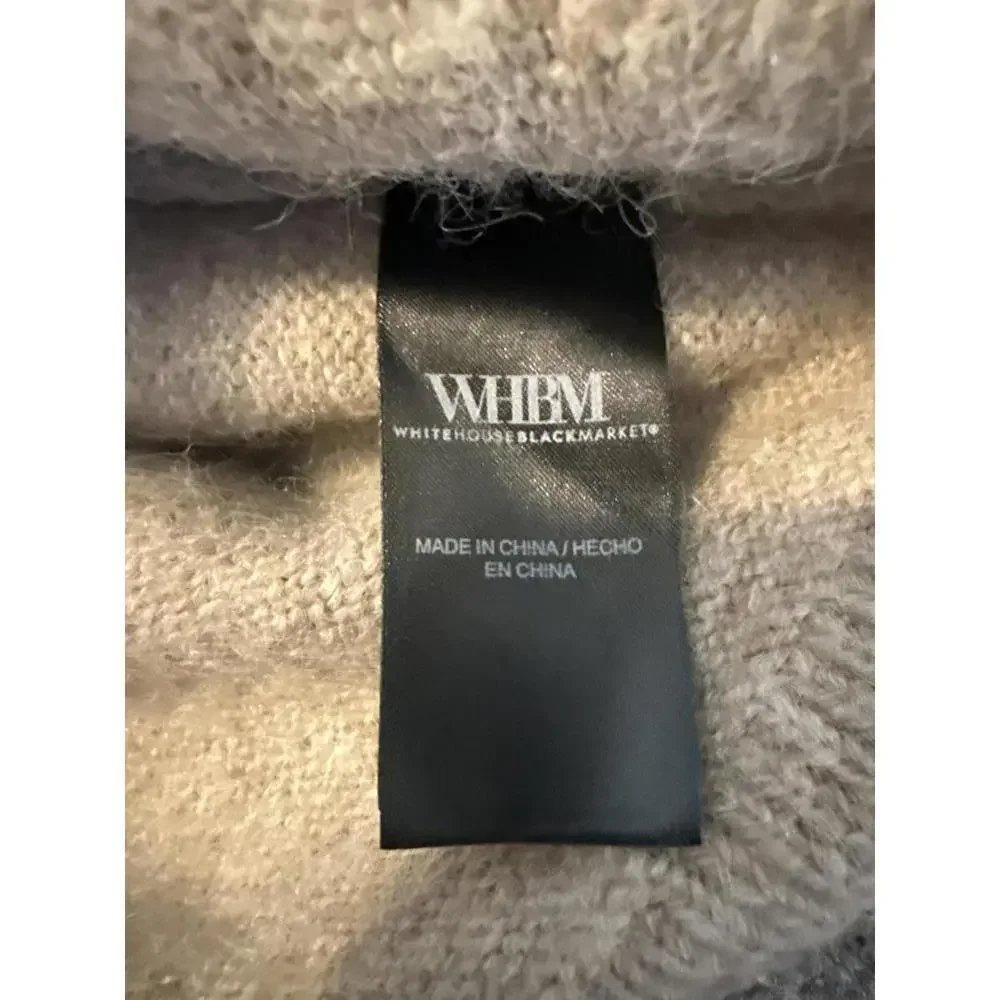 White House Black Market Beige Sweater with Sequin Detail, Size M - Picture 8 of 8